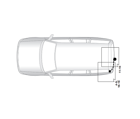 Электрика фаркопа Hak-System (7 pin) для Opel Zafira 2005-2014 12150520 в 