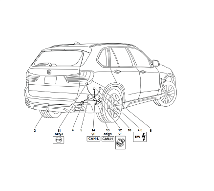 Электрика фаркопа Westfalia (13 pin) для BMW X6 2014-2019 303368300113 в 