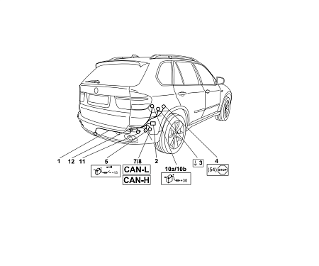 Электрика фаркопа Westfalia (13 pin) для BMW X5 2007-2013 303451300113 в 