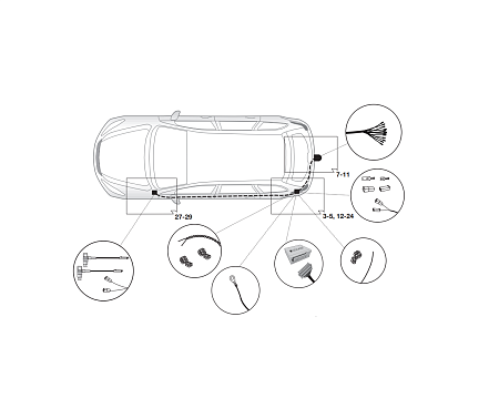 Электрика фаркопа Hak-System (13 pin) для Hyundai Tucson 2015-2018 26500616 в 