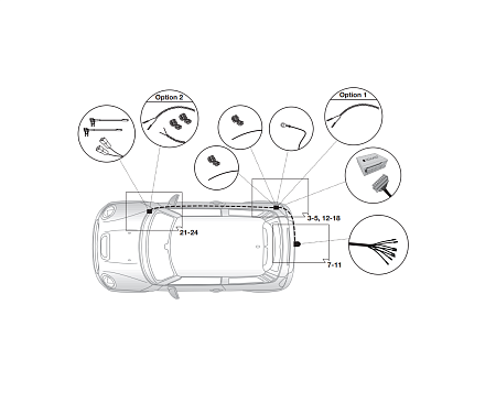 Электрика фаркопа Brink (7 pin) для BMW X1 2015- 703473 в 