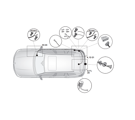 Электрика фаркопа Hak-System (7 pin) для BMW X7 2019-2023 12020535 в 