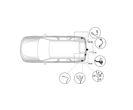 Электрика фаркопа Hak-System (13 pin) для Mazda 6 2002-2008 26120505 в 