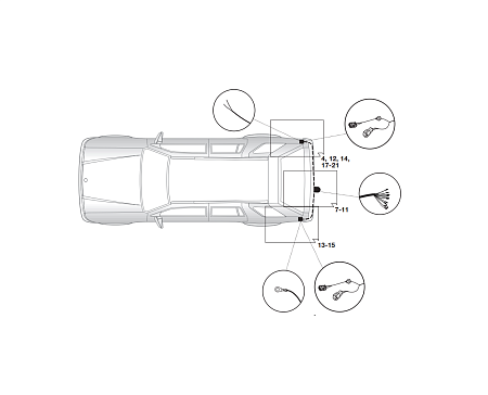 Электрика фаркопа Hak-System (7 pin) для Hyundai Tucson 2004-2010 16080506 в 