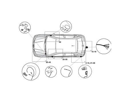 Электрика фаркопа Hak-System (7 pin) для Volkswagen Polo (Cross) 2009-2014 12500551 в 