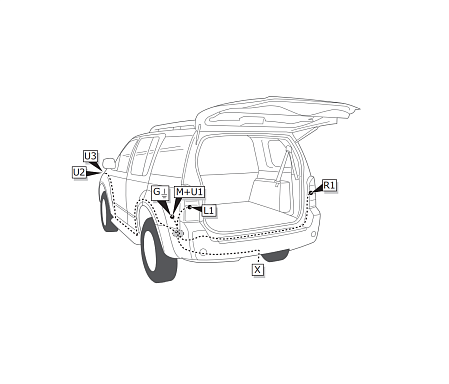 Электрика фаркопа Westfalia (13 pin) для Nissan Pathfinder 2005-2014 332303300113 в 