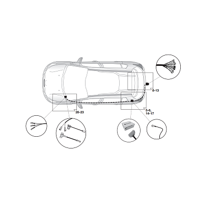 Электрика фаркопа Hak-System (13 pin) для Peugeot 208 2019- 21500637 в 