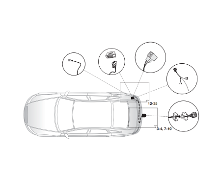 Электрика фаркопа Hak-System (7 pin) для Audi A6 седан/универсал 2011-2014/Allroad Quattro 2012-2014 12010521 в 