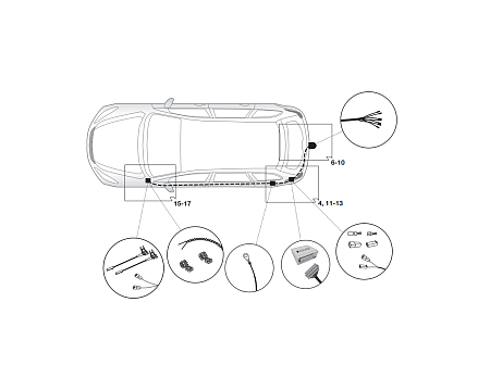 Электрика фаркопа Hak-System (7 pin) для Kia Soul 2014-2018 12100550 в 