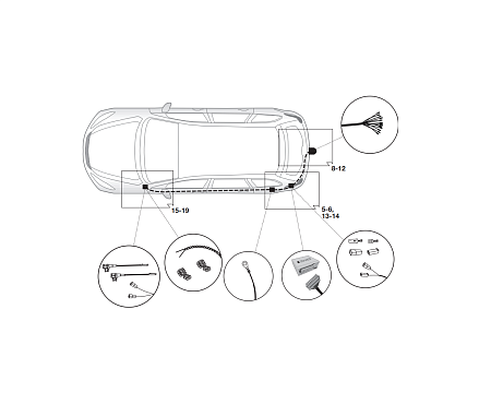 Электрика фаркопа Hak-System (13 pin) для Kia Carens 2013- 21100550 в 