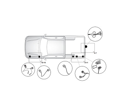 Электрика фаркопа Hak-System (7 pin) для Mitsubishi L200 2015- 12130538 в 