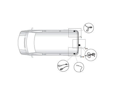 Электрика фаркопа Hak-System (7 pin) для Hyundai Starex 2008- 16080514 в 