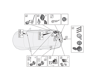 Электрика фаркопа ECS (13 pin) для BMW X1 (E84) 2009-2015 BW008D1 в 