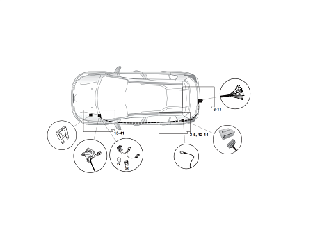 Электрика фаркопа Hak-System (13 pin) для Citroen C3 2016- 21500599 в 