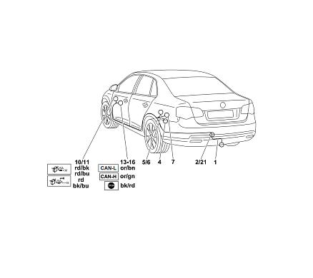 Электрика фаркопа Westfalia (7 pin) для Volkswagen Jetta 2011-2019 321600300107 в 