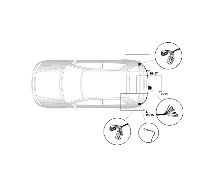 Электрика фаркопа Hak-System (7 pin) для Hyundai i10 2008-2013 16080515 в 