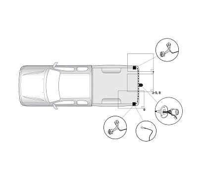 Электрика фаркопа Hak-System (13 pin) для Toyota Hilux 2010-2015 26250518 в 