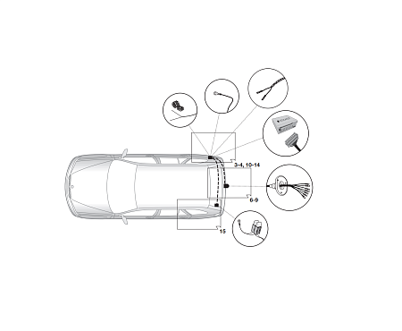 Электрика фаркопа Brink (7 pin) для BMW X6 2014-2019 703423 в 