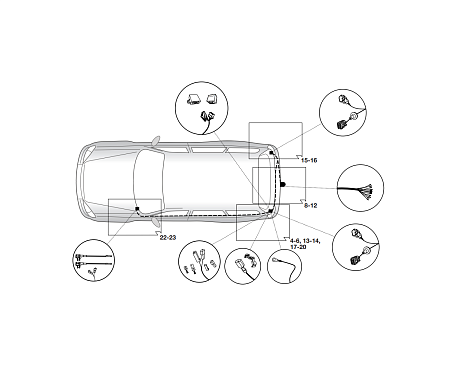 Электрика фаркопа Hak-System (13 pin) для Hyundai ix35 2010-2015 21080521 в 