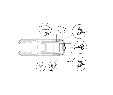 Электрика фаркопа Hak-System (13 pin) для Lexus LX 2008-  21250527 в 