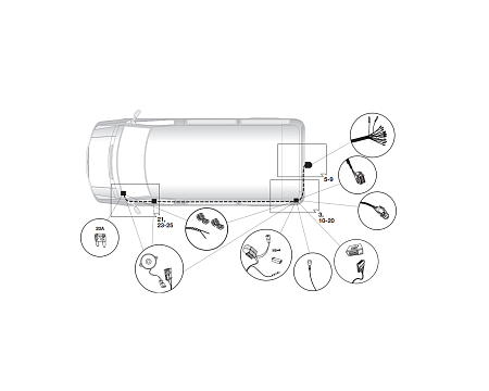 Электрика фаркопа Hak-System (13 pin) для Nissan NV300 2016- 21500610 в 