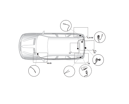 Электрика фаркопа Hak-System (7 pin) для BMW X3 (E83) 2004-2010 12020512 в 