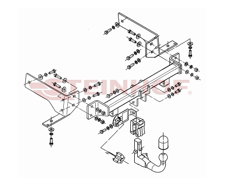 Фаркоп Steinhof для Chevrolet Captiva 2006-2016 C-256 в 