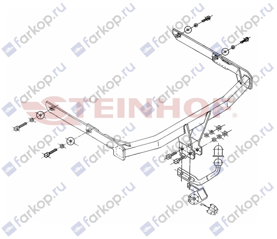 Фаркоп Steinhof для Ford Fusion 2002-2012 F-236 в 