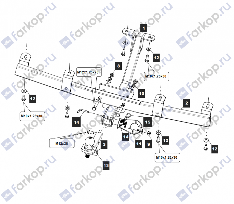 Фаркоп Baltex для Chevrolet Niva 2002-2020 27258232 в 