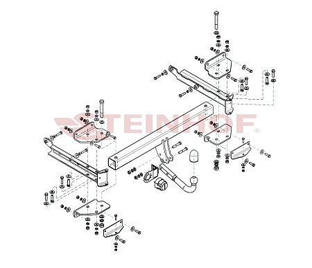 Фаркоп Steinhof для Mercedes M-Class (W164) 2005-2011 M-128 в 