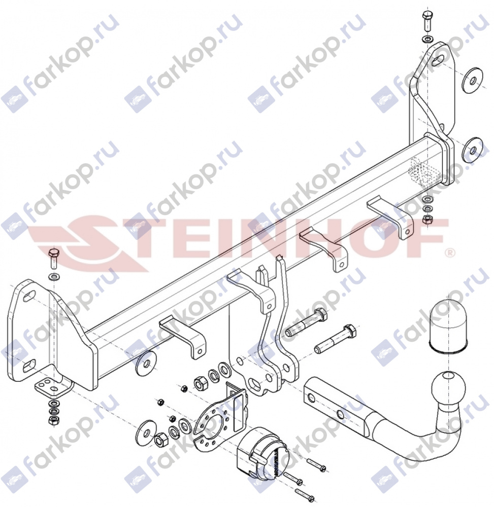 Фаркоп Steinhof для BMW X4 2014-2018 B-098 в 