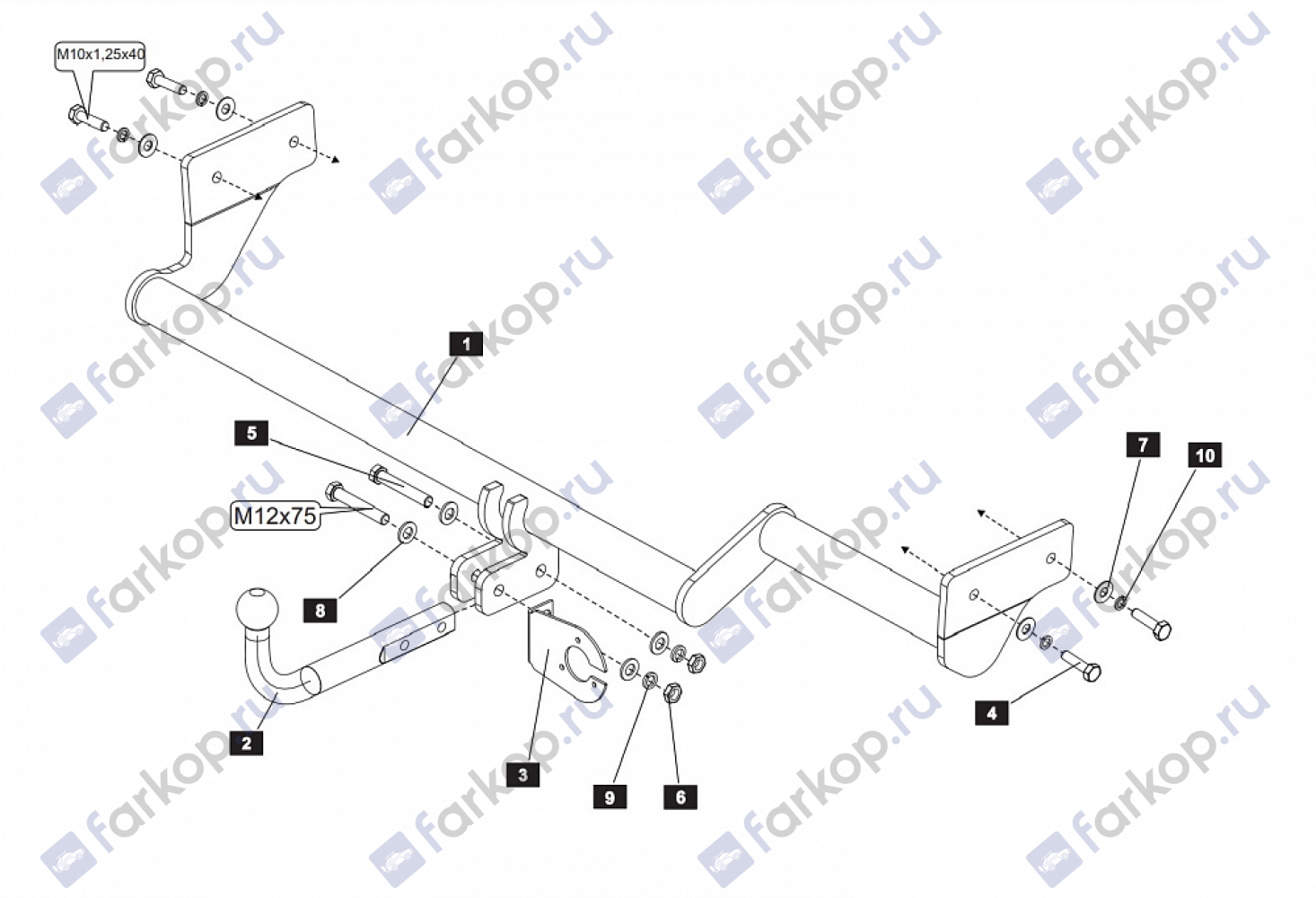 Фаркоп Baltex для Kia Cerato 2009-2013 11203412 в 