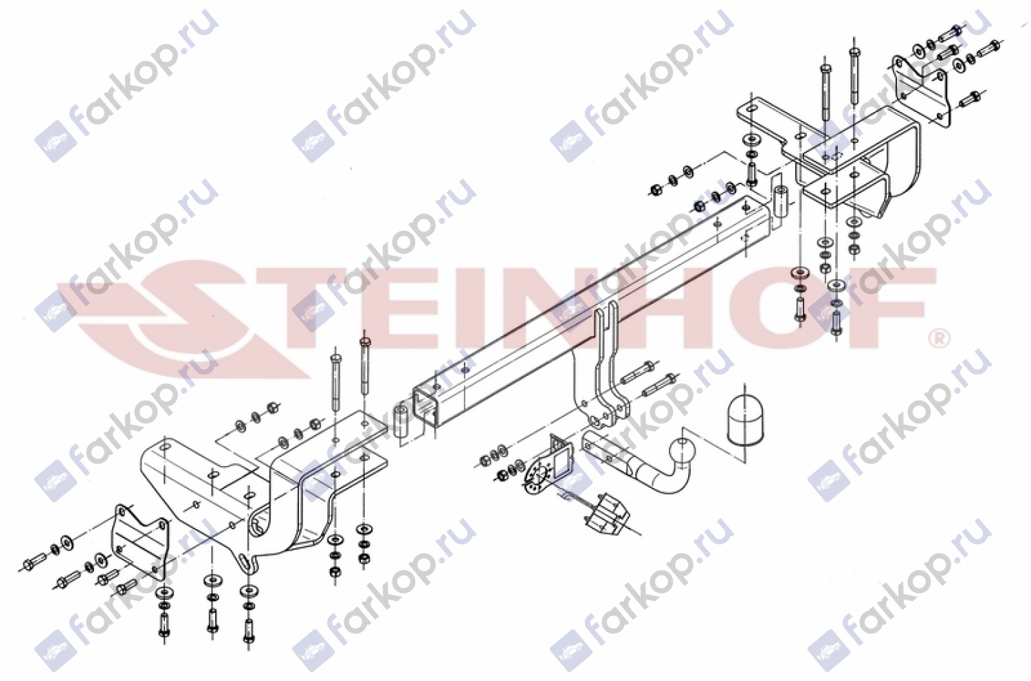 Фаркоп Steinhof для Lexus RX350/450h 2009-2015 L-163 в 