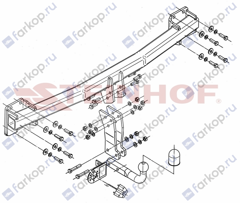 Фаркоп Steinhof для Audi Q7 2006-2015 A-092 в 