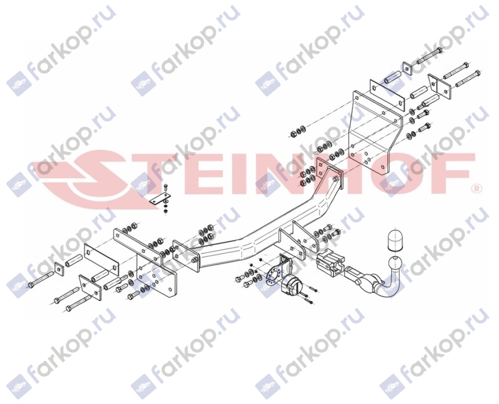 Фаркоп Steinhof для Dodge Avenger 2007-2014 C-214 в 