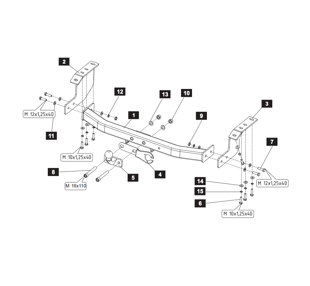 Фаркоп Baltex для Mitsubishi ASX 2010- 14190506 в 