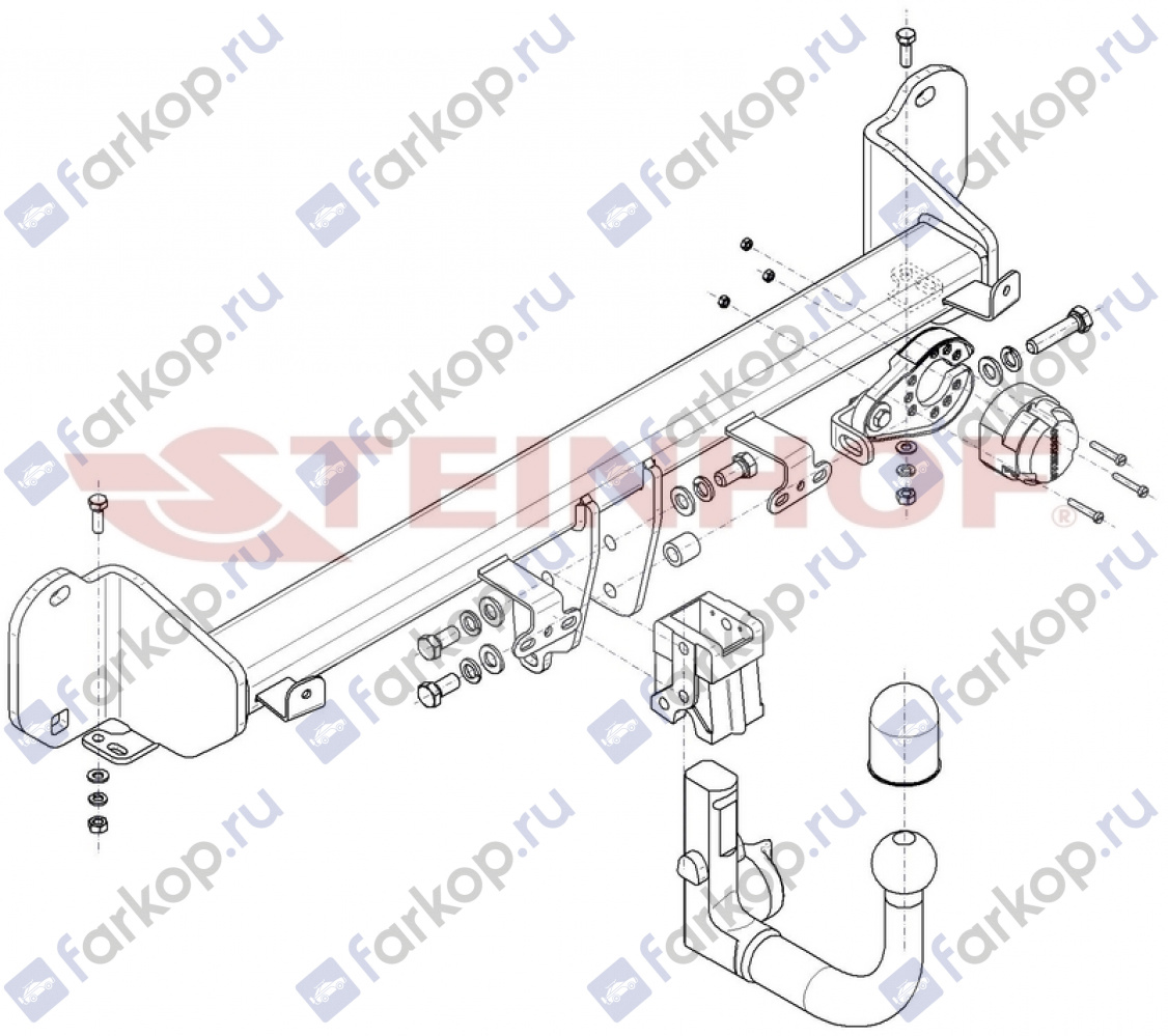 Фаркоп Steinhof для BMW 3 серия (седан) 2018- B-091 в 