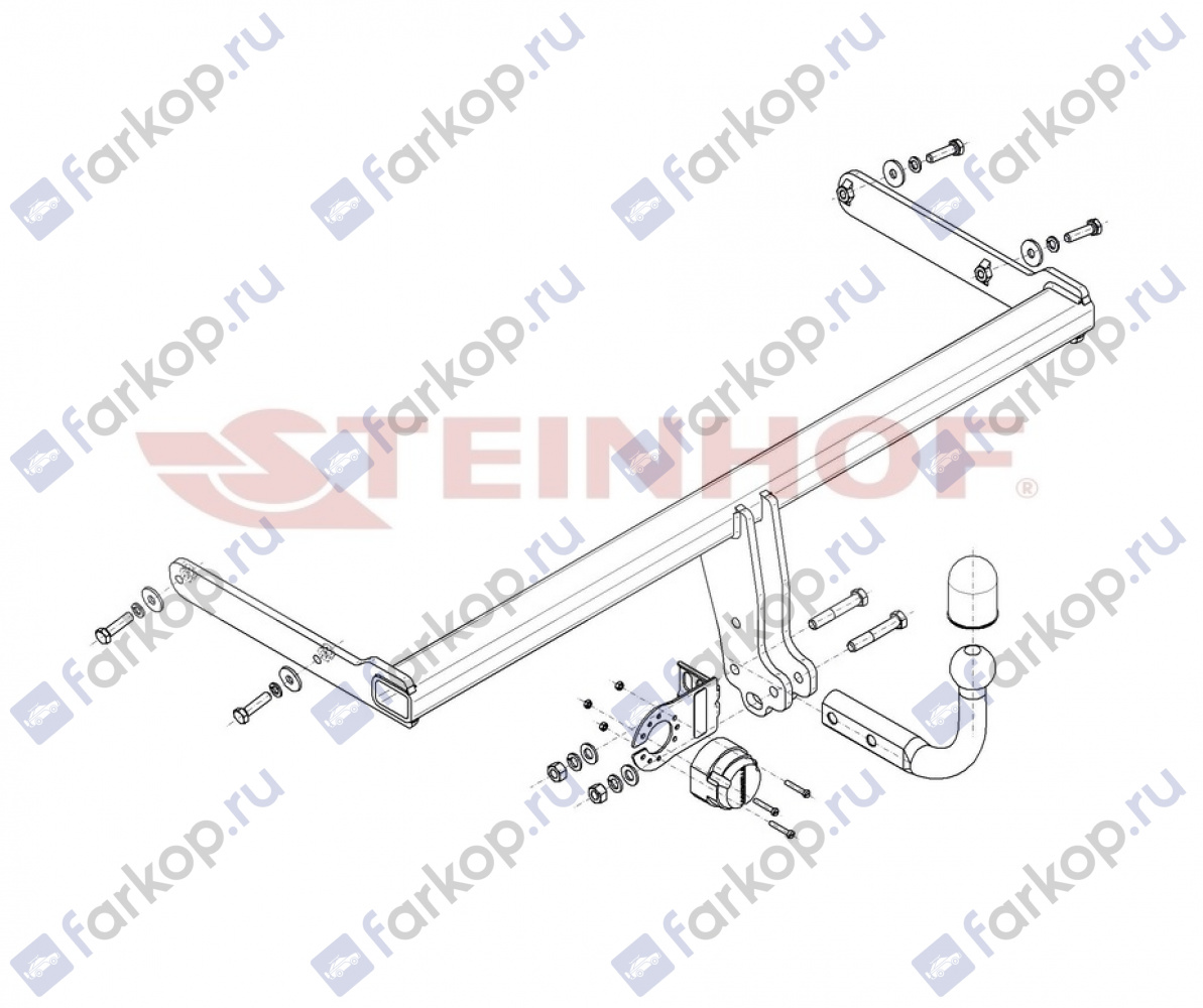 Фаркоп Steinhof для Volkswagen Golf Cross 2007-2014 V-068 в 