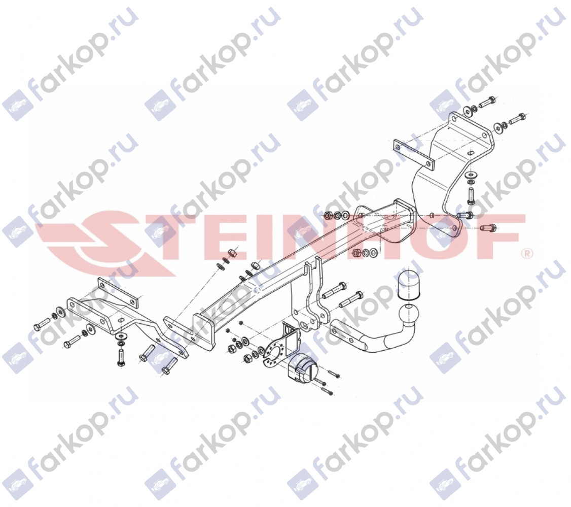 Фаркоп Steinhof для Kia Soul 2012-2017 K-063 в 