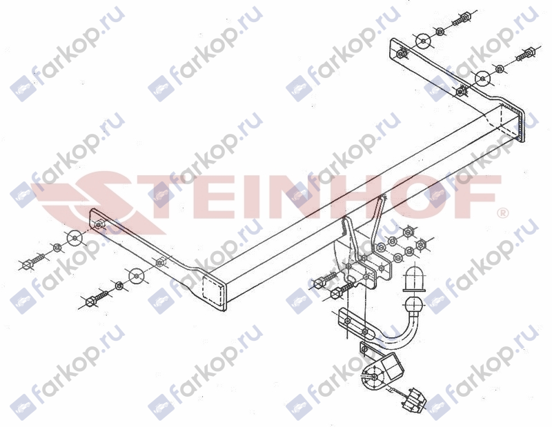 Фаркоп Steinhof для Volkswagen Golf 2003-2008 V-058 в 