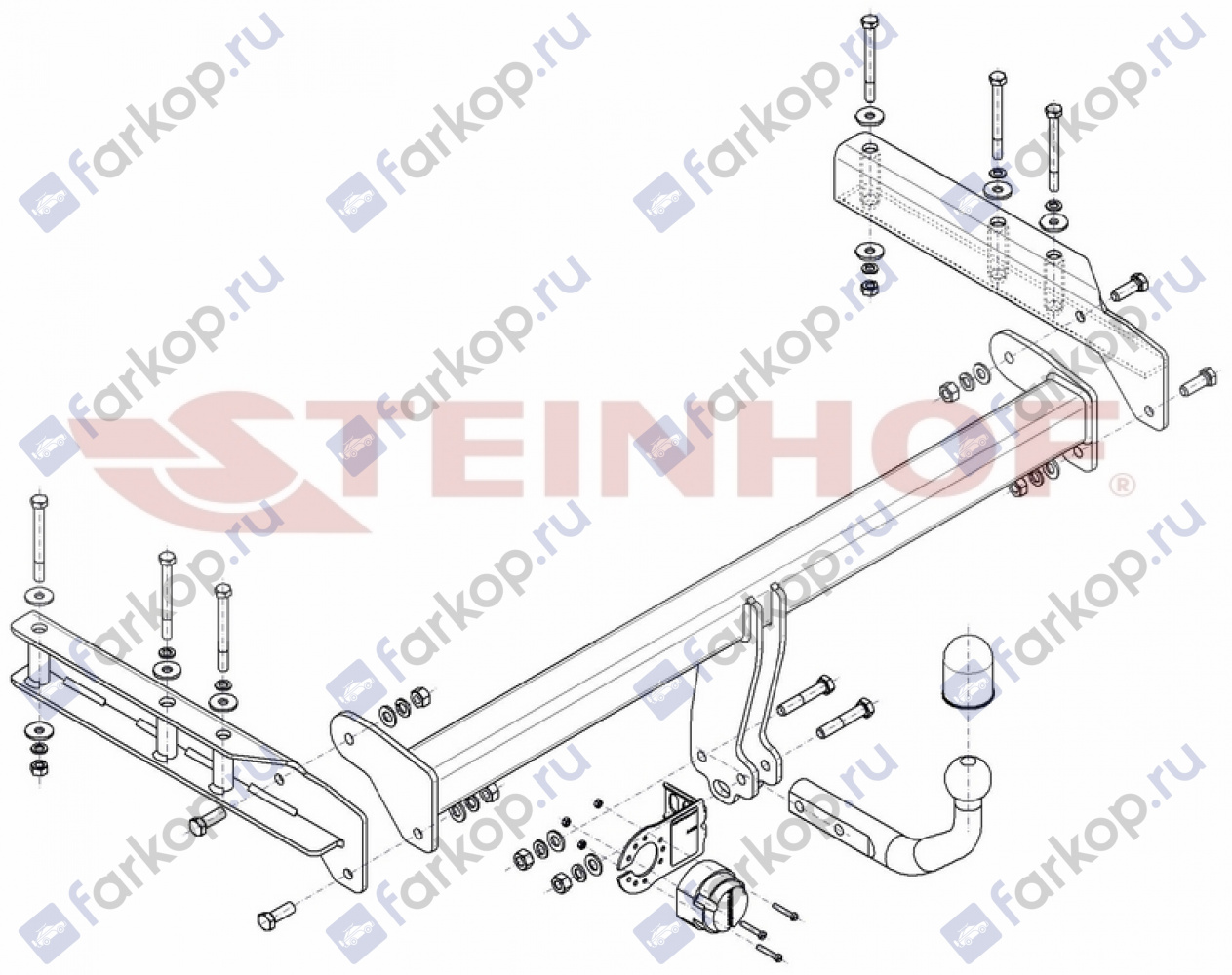 Фаркоп Steinhof для Audi A6 Allroad 2000-2005 A-055 в 