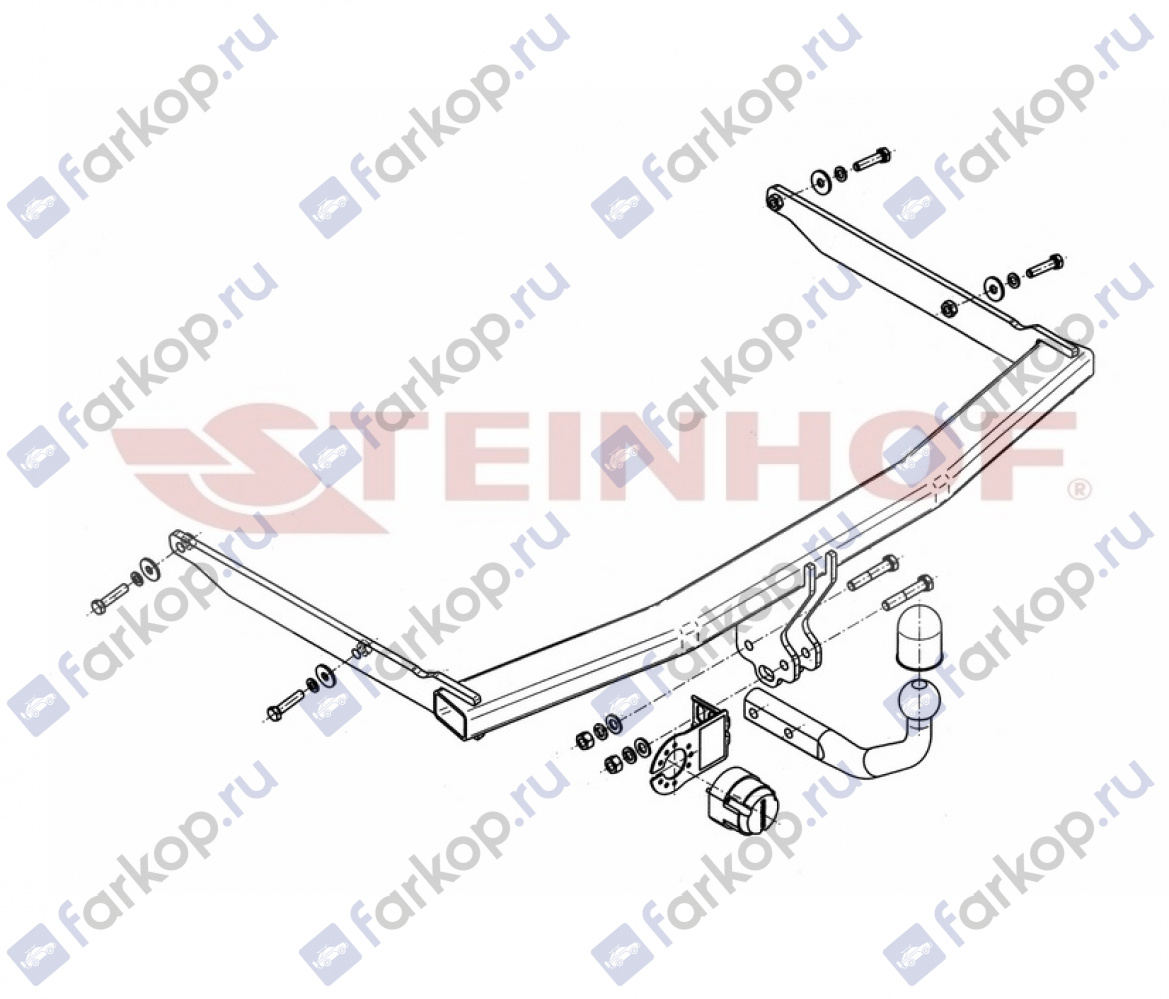 Фаркоп Steinhof для Ford Focus седан 2011-2017 F-242 в 