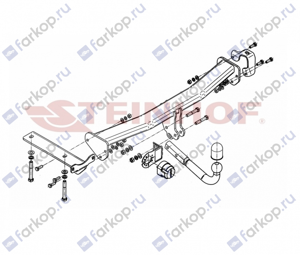 Фаркоп Steinhof для Land Rover Freelander 2007-2014 L-102 в 