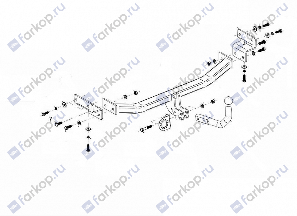 Фаркоп Oris для Hyundai i30 (хэтчбек) 2007-2012 6737-A в 