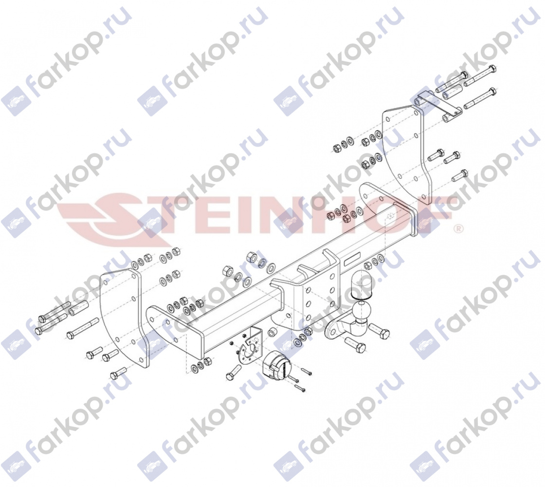 Фаркоп Steinhof для Ford Transit 2014- (шасси) F-307 в 