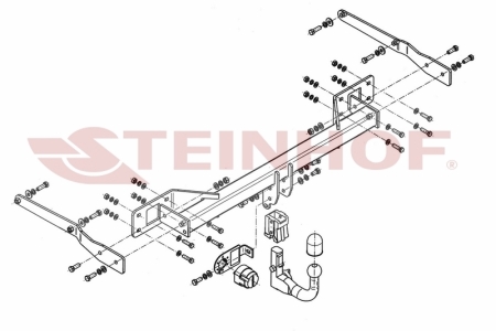 Фаркоп Steinhof для Mercedes GLK-Class (X204) 2008-2015 M-137 в 