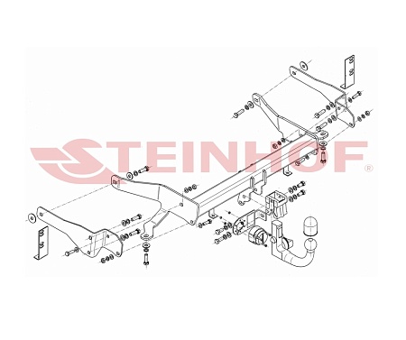 Фаркоп Steinhof для Chevrolet Captiva 2013-2016 C-279 в 