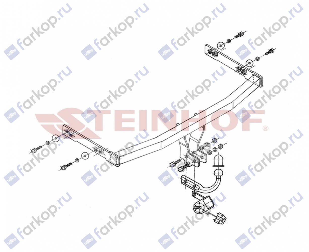 Фаркоп Steinhof для Skoda Octavia 1996-2010 V-056 в 