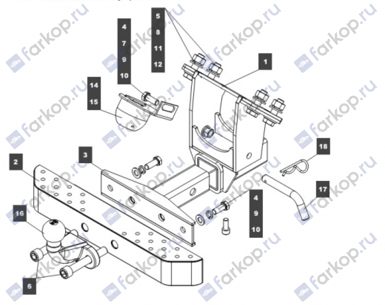 Фаркоп Baltex для Mercedes G-Class 2019- 13905731 в 