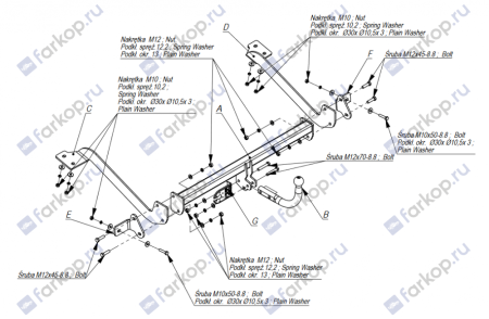 Фаркоп Imiola для Citroen Berlingo 2008-, (L2) C.036 в 